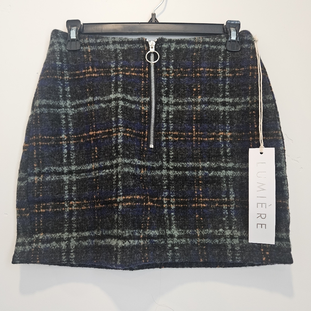 Lumiere Mini Skirt with Front Zipper